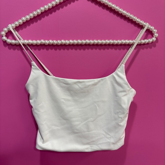 Aritzia Wilfred White Cami Crop Top - Picture 2 of 4